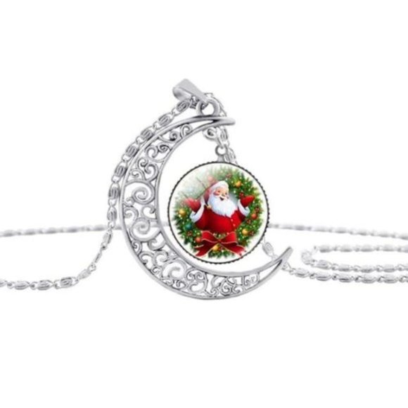christmans  Santa necklace Women Chain Jewlry with Pendant - Picture 2 of 2